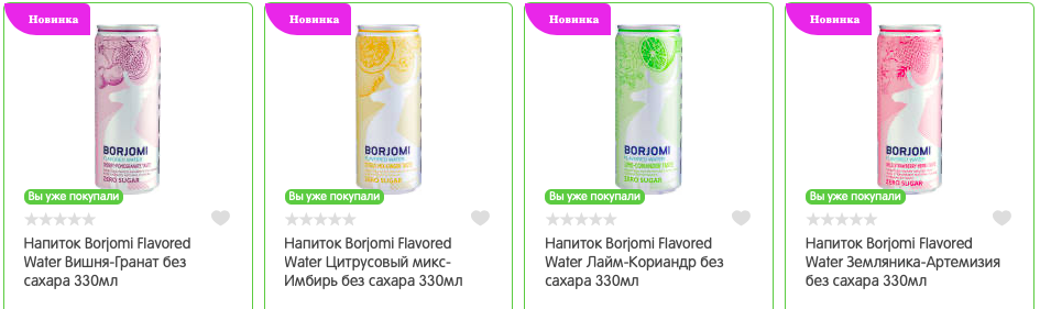 Текущий ассортимент