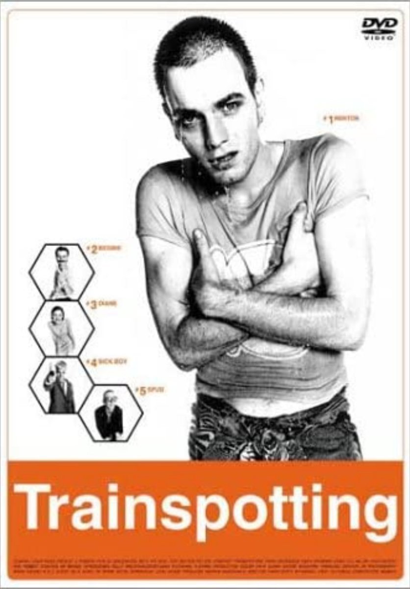 один из постеров для проката в США к х/ф "На игле"/"Trainspotting" - 1996 - by Danny Boyle - Источник  - twttrend.com