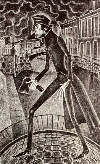 Вот вы думаете, это Вася Ложкин рисовал? Да, стиль очень похож. Но рисовал это все Михаил Шемякин в 1964-м году. Здесь и далее.