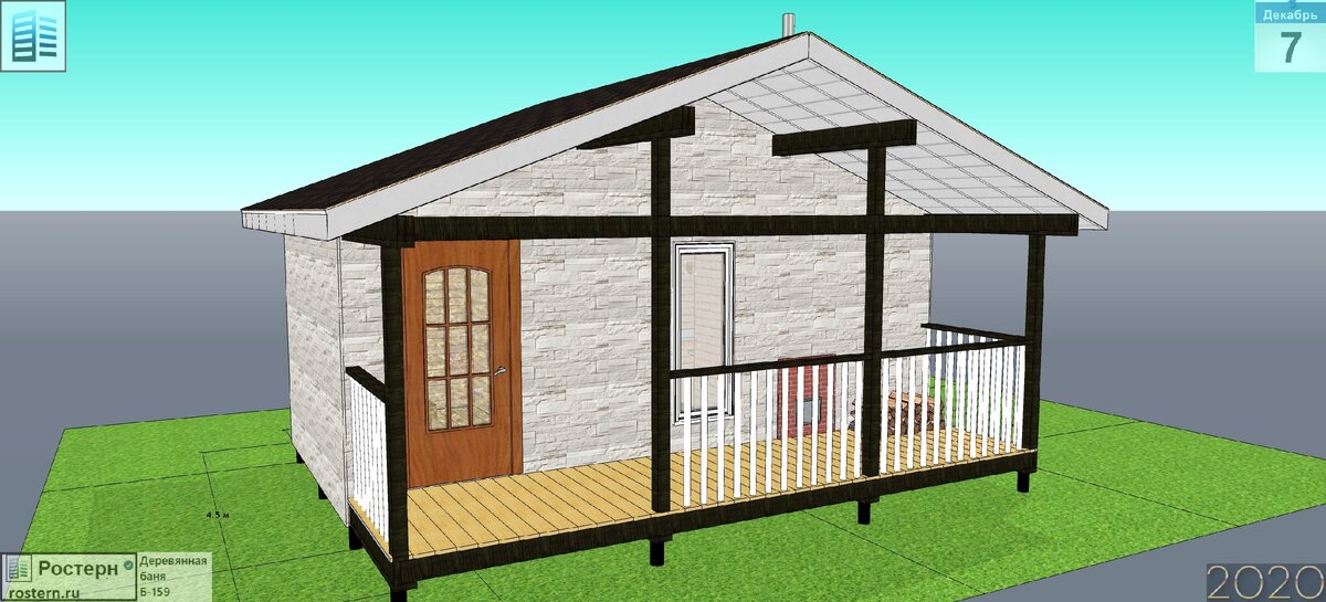 источник фото: https://rostern.ru/catalog/proekt-derevyannoj-bani-b-159/