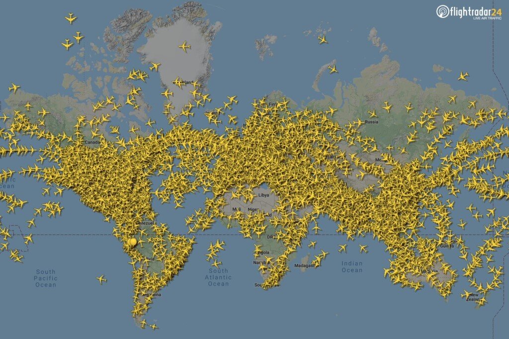 Карта самолетов в воздухе