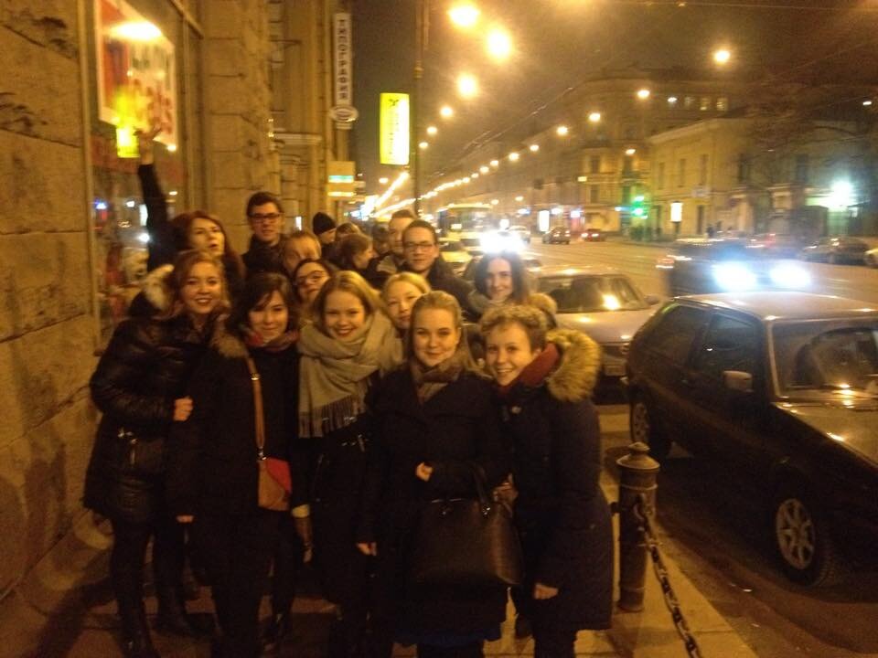 Я и студенты по обмену со всего мира в Питере! 