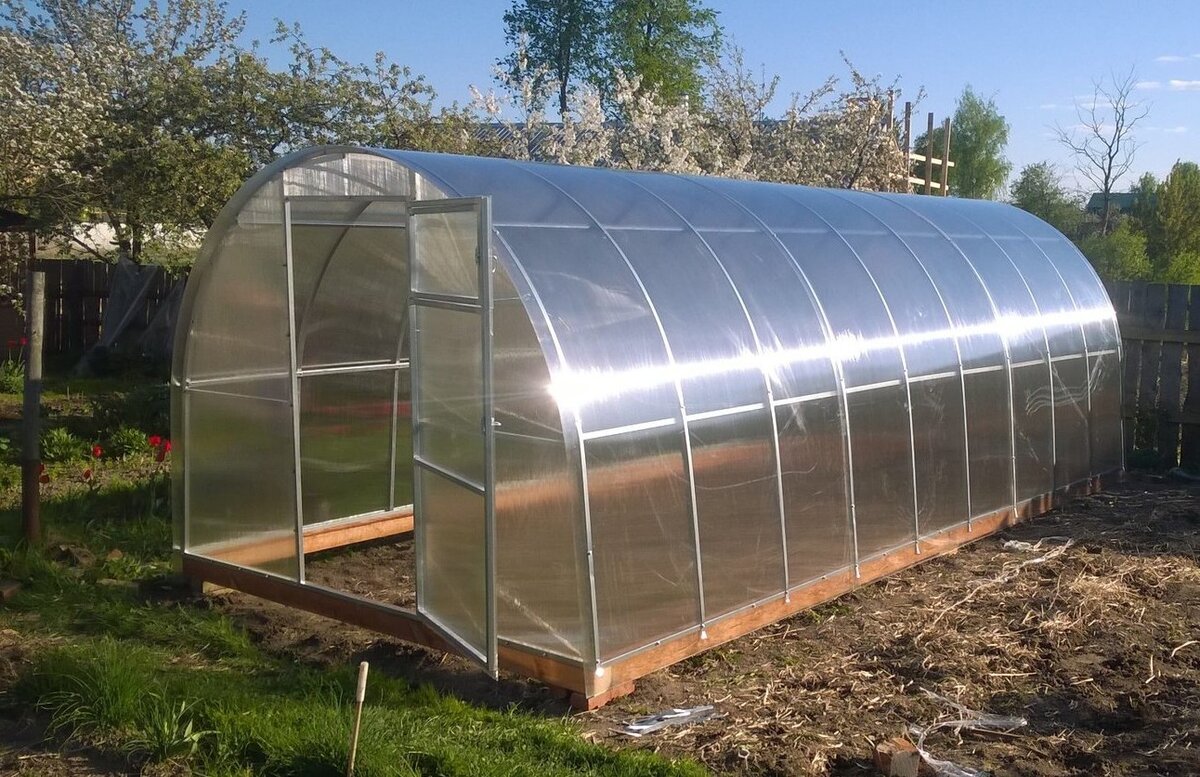 теплица с покрытием листовым поликарбонатом