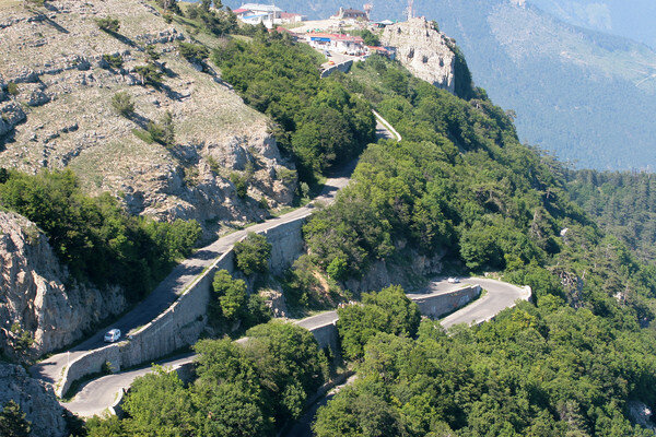 Серпантин на ай Петри в Крыму