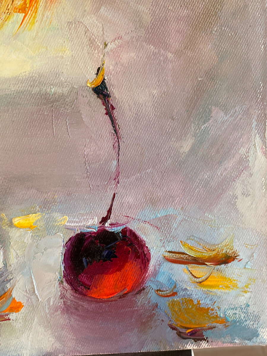 «Игра света», холст, масло, мастихин, 40 * 50 см, 2021. Элементы