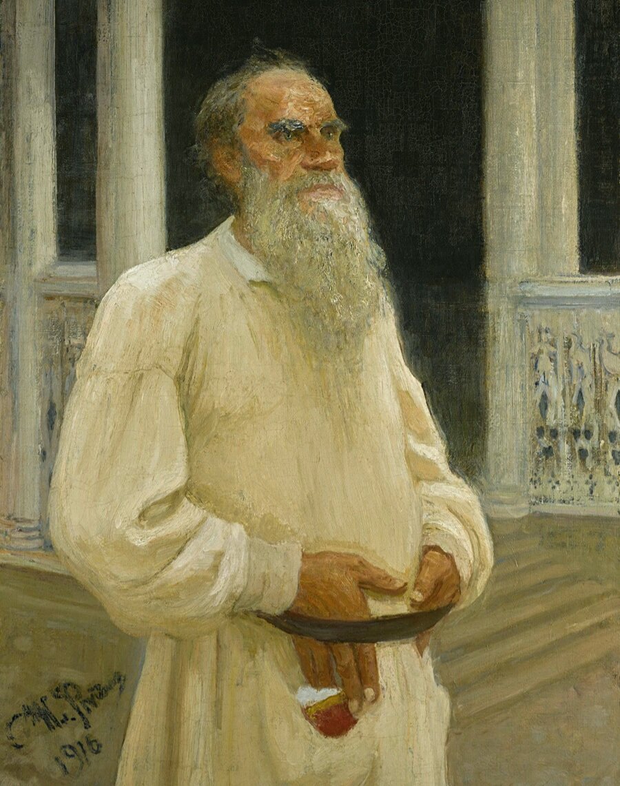 И.Е.Репин "Портрет Льва Николаевича Толстого" 1916 г.