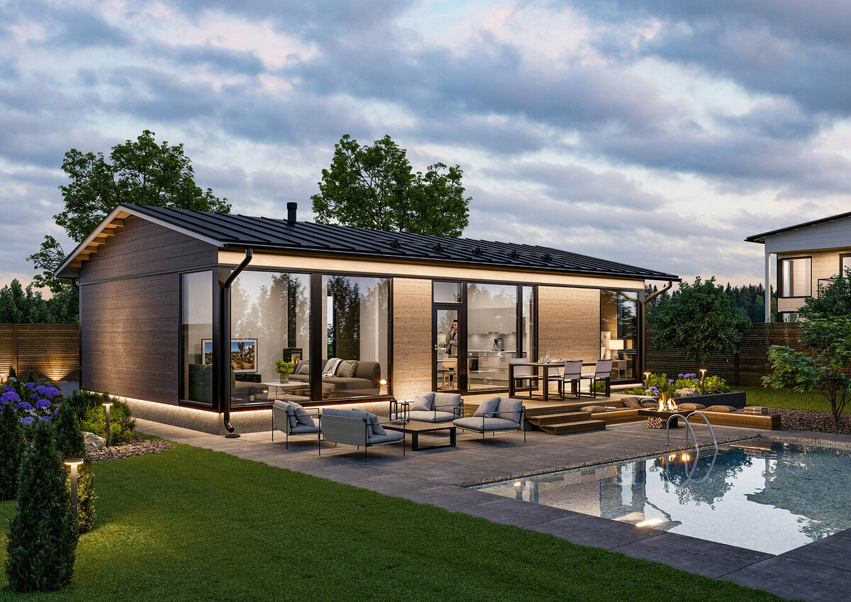 Вариант с двускатной крышей