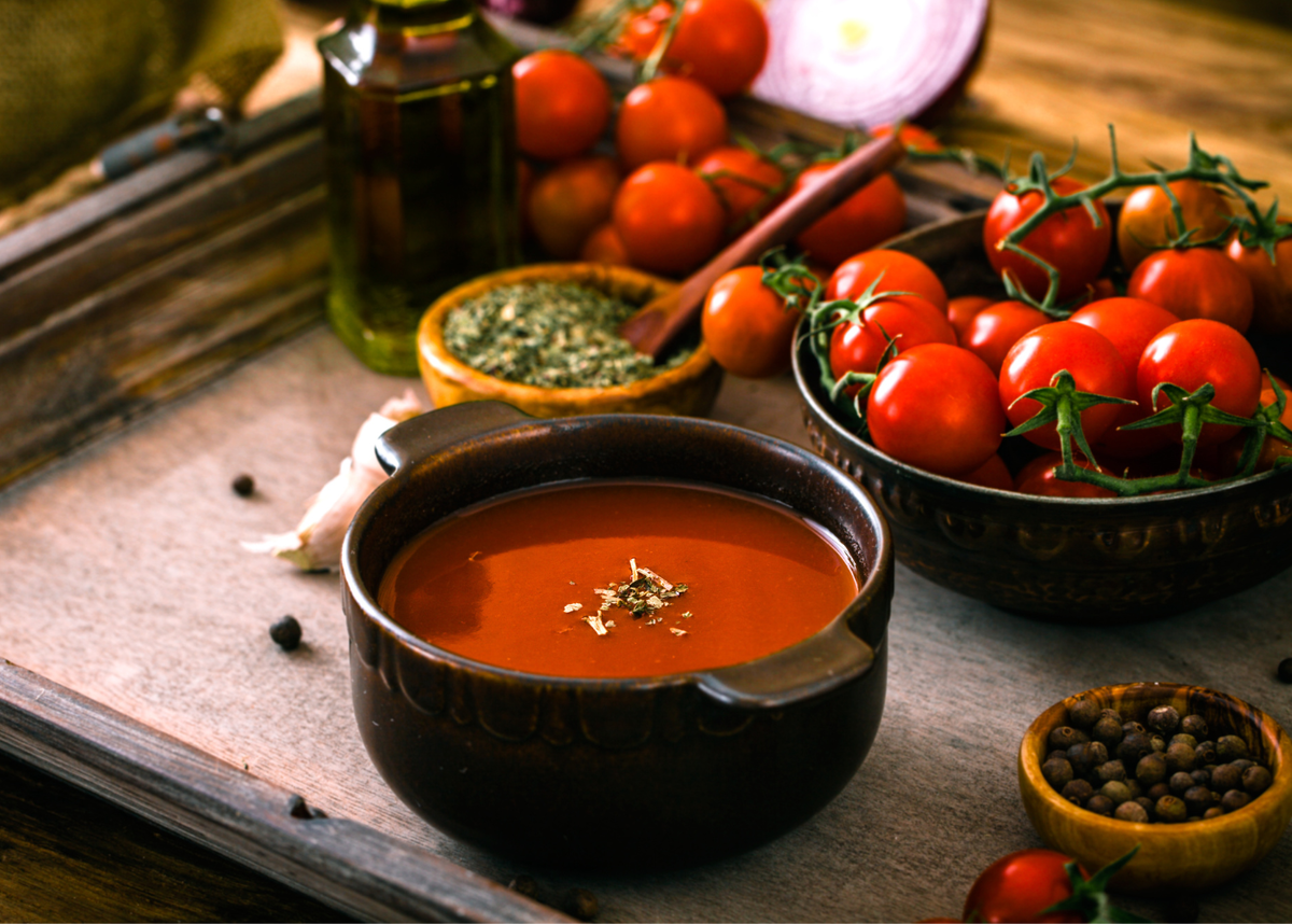 Томатный суп-пюре: классический рецепт с фото пошагово | Меню недели