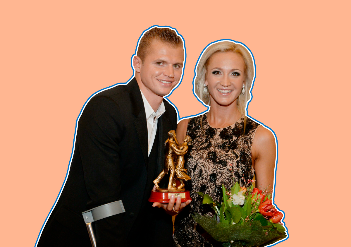 Дмитрий Тарасов и Ольга Бузова. Фото: Anatoly Lomohov/Global Look Press, коллаж РКП