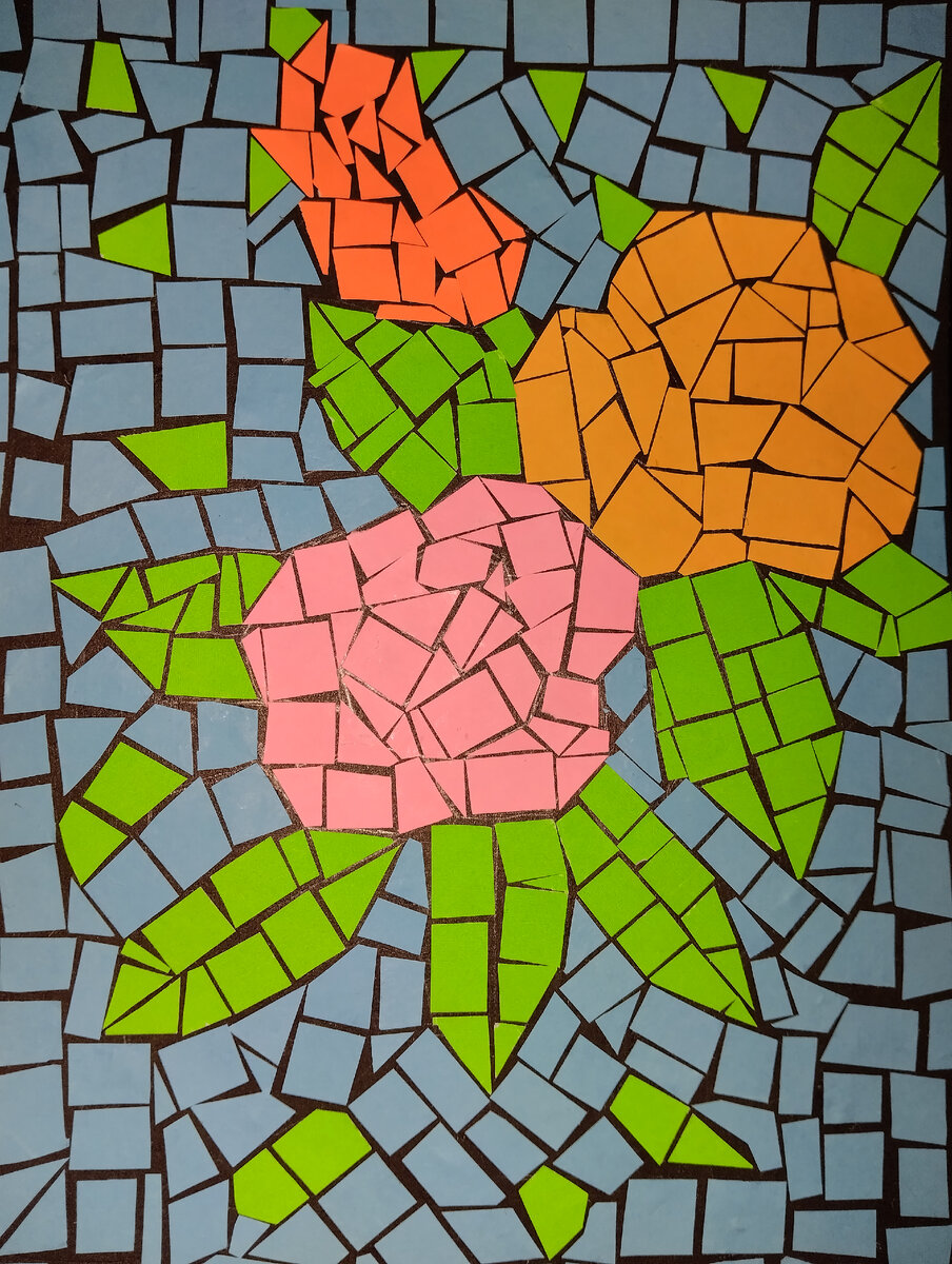 Поделка выполнена в технике "мозаика" на конкурс посвящённый Дню матери! 