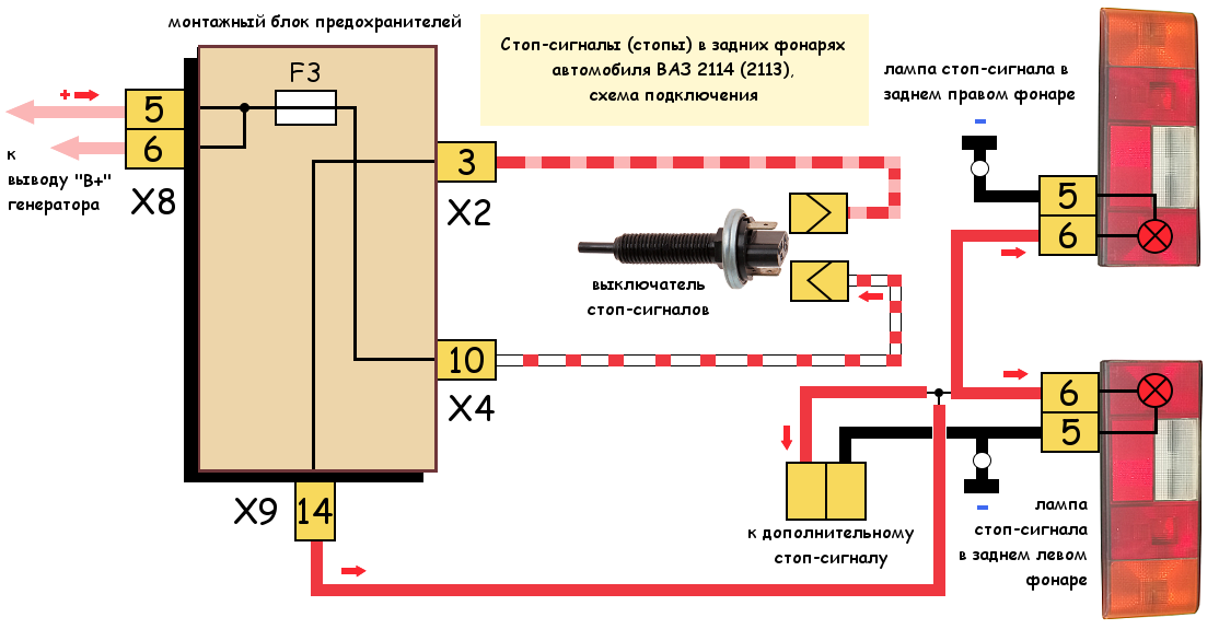 Задние фонари - ваз 2108-21099, 2113-2114 ДААЗ левый LADA оригинал 21080371601100