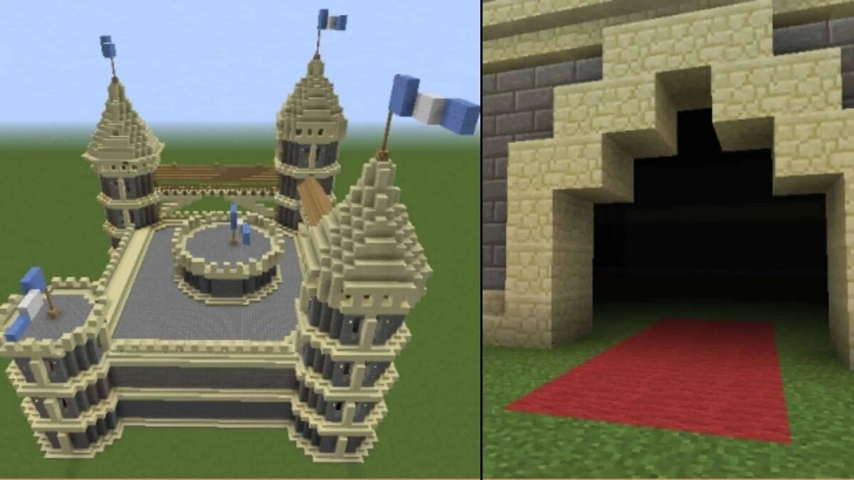 Постройка Механические Ворота в Minecraft