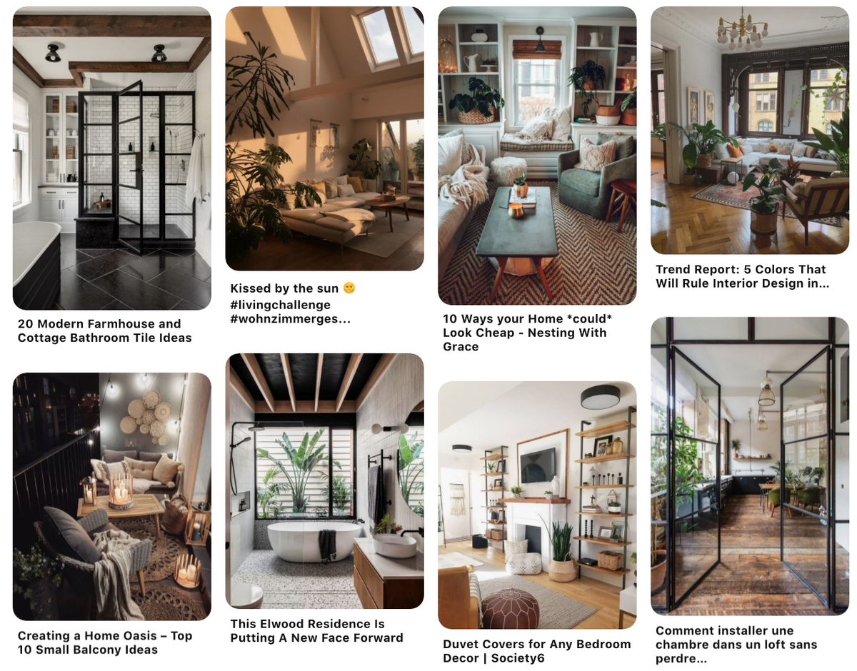 Так выглядит ответ на поисковой запрос «Интерьер». Нажав на любую картинку она откроется вам в большом размере. А под ней будет подборка похожих фото