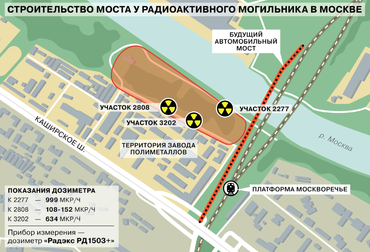 Карта захоронения радиоактивных отходов в москве