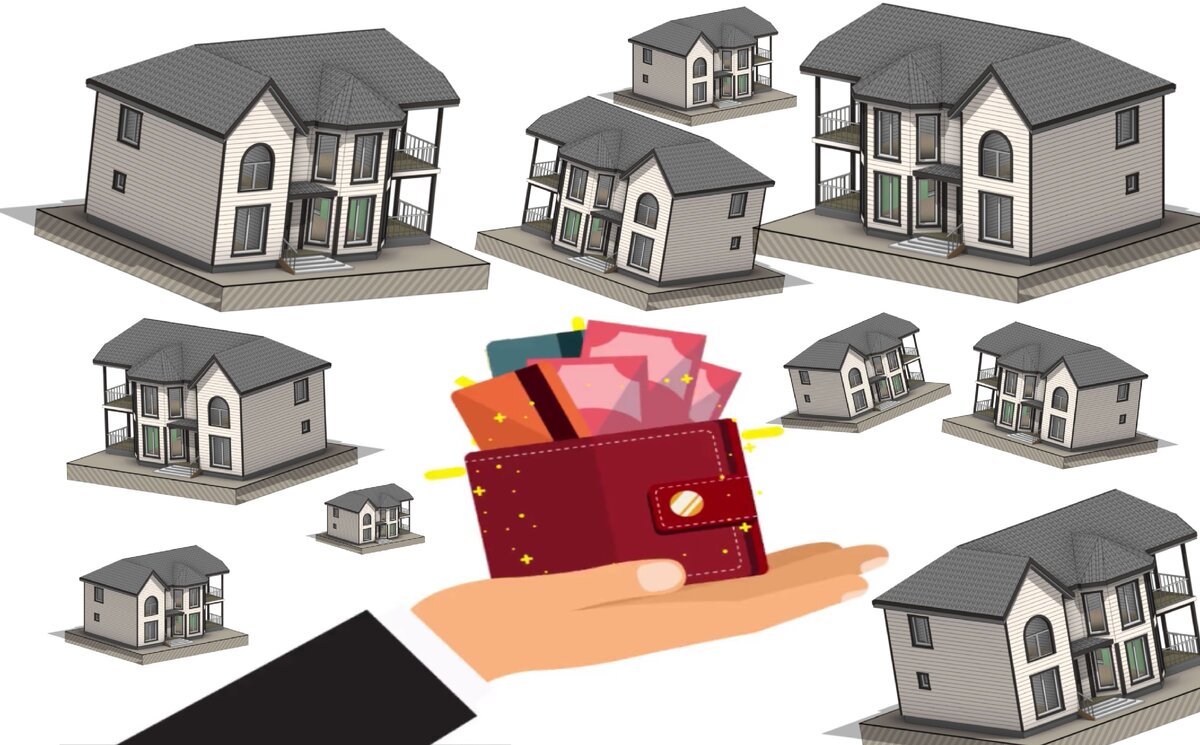 Рис. 1 Авторская иллюстрация "инвестиции в строительство" с использование проекта дома С-160 компании PRO-DSK.