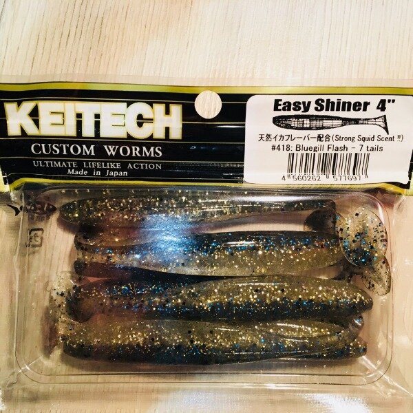 Keitech Easy Shiner — упаковка 4-х дюймовых виброхвостов