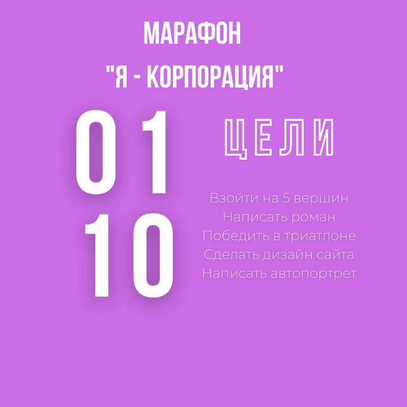 Мои наполеоновские планы на 10 дней