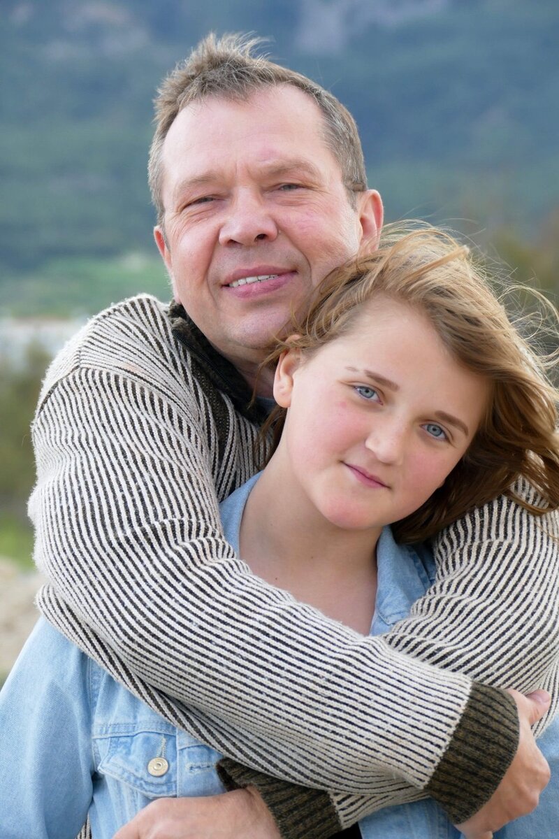 С дочерью Аленой