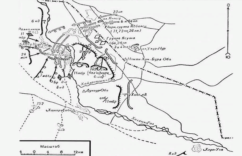 Карта боевых действий 2-5 июля 1939 года.