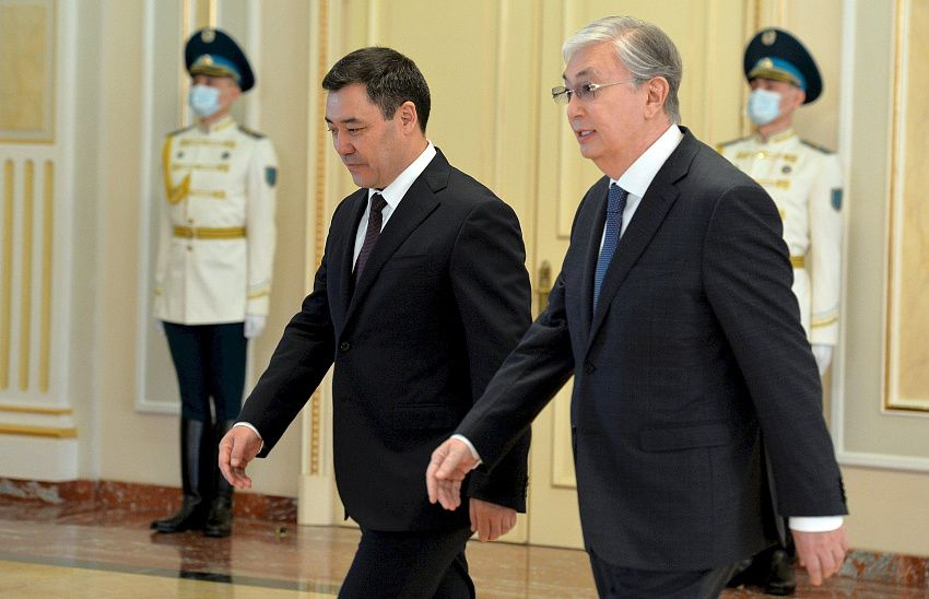 Президент Кыргызстана Садыр Жапаров и президент Казахстана Касым-Жомарт Токаев. Фото: vrk.news