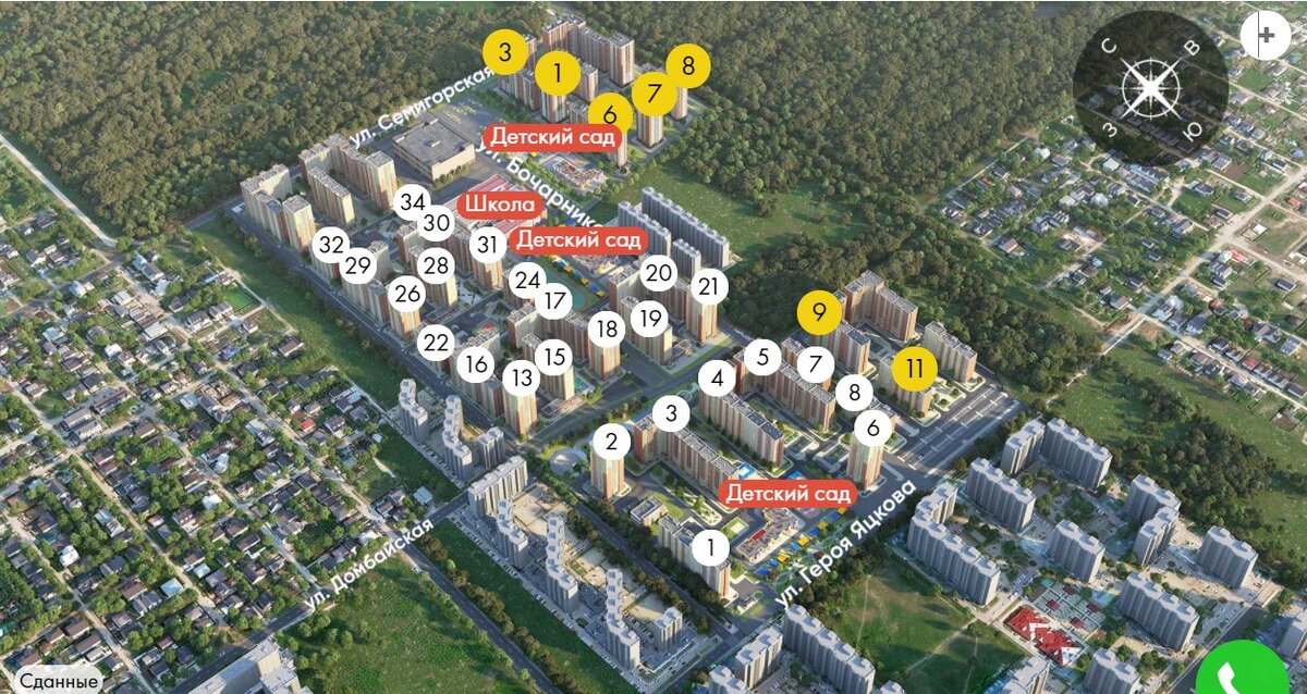 Ген план расположения застройки мкр.Губернский