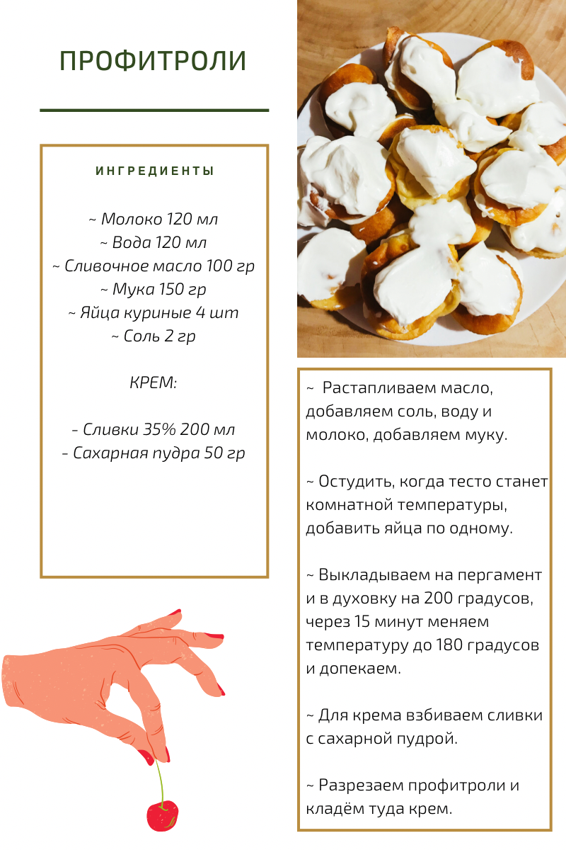 Профитроли (классический рецепт)