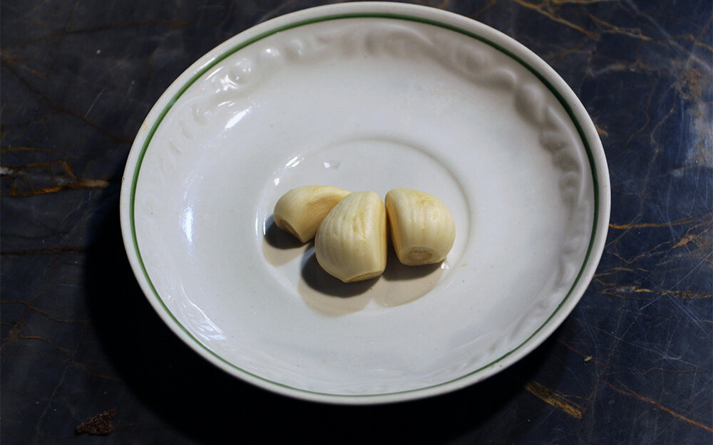 Чеснок – 3 зубчика.