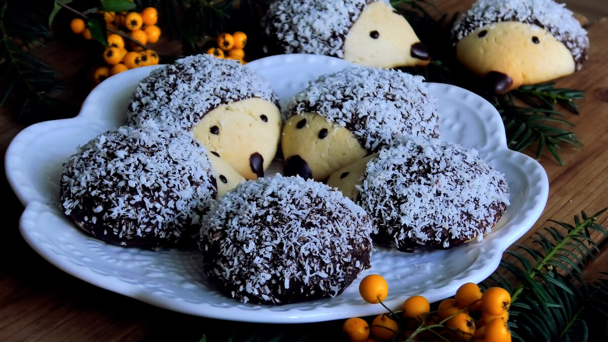Cookie 18. Печенье ежики. Печенье с ежиком.
