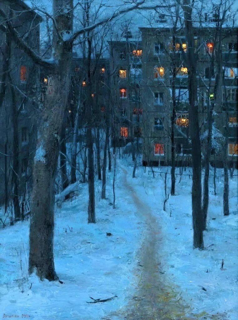 "Сумерки в городе". Евгений Лушпин. 2000 г.