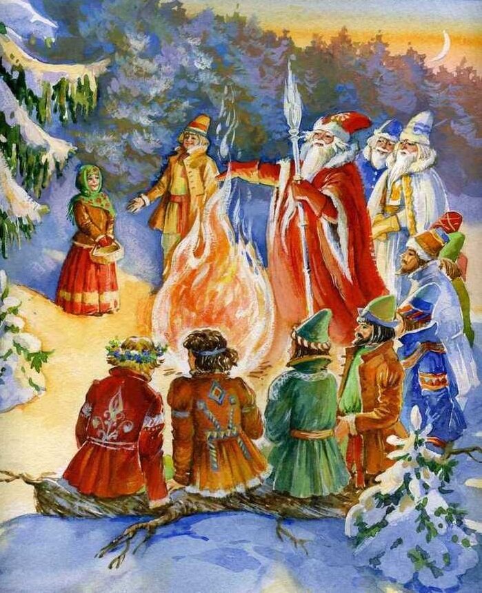 Изображение из сказки Двенадцать месяцев - Самуила Маршака