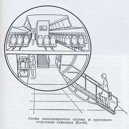 Схема расположения палуб ИЛ-86