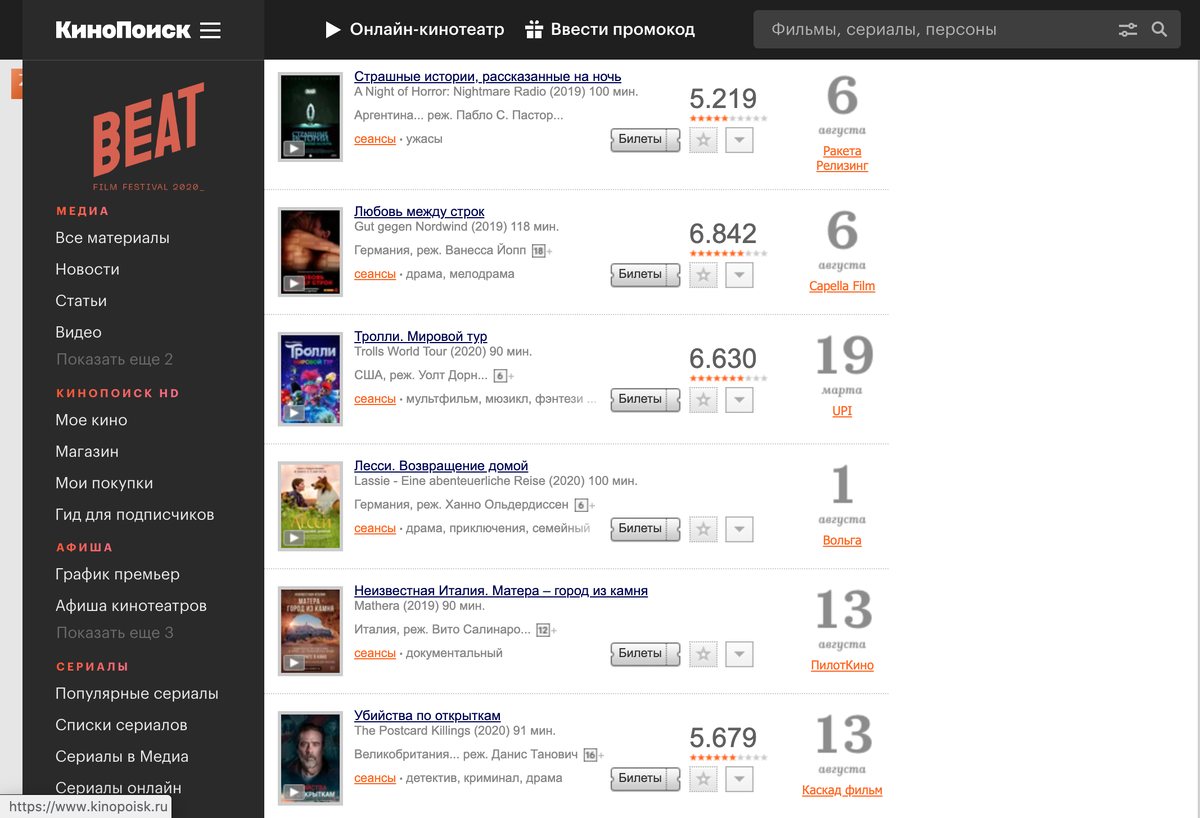 Даже во время пандемии в кино есть несколько фильмов, на которые можно сходить с детьми. На даты не обращайте внимания, некоторые ленты пустили по второму разу из-за пандемии