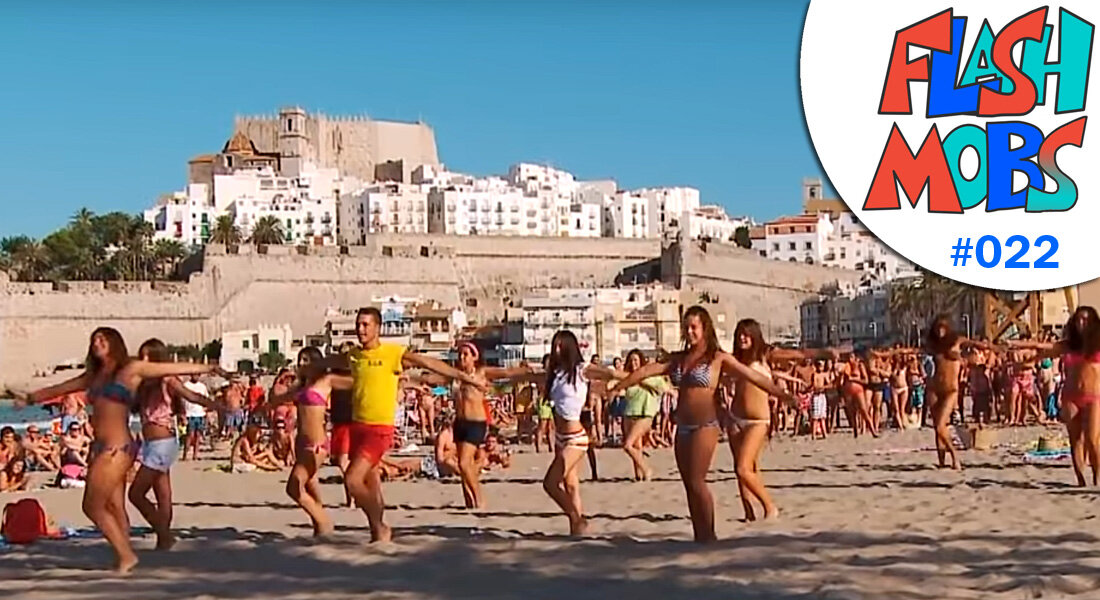 Пляжный флешмоб - Flashmob promocional de la ciudad de Peñíscola