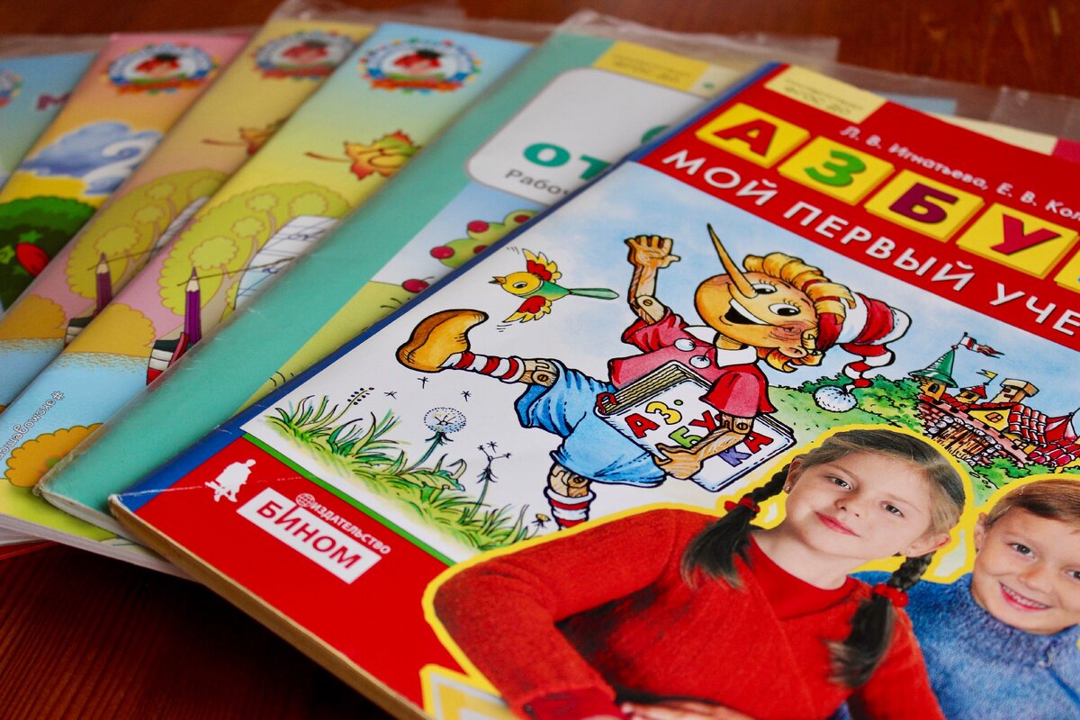Пособия для подготовки к школе. Фото автора.