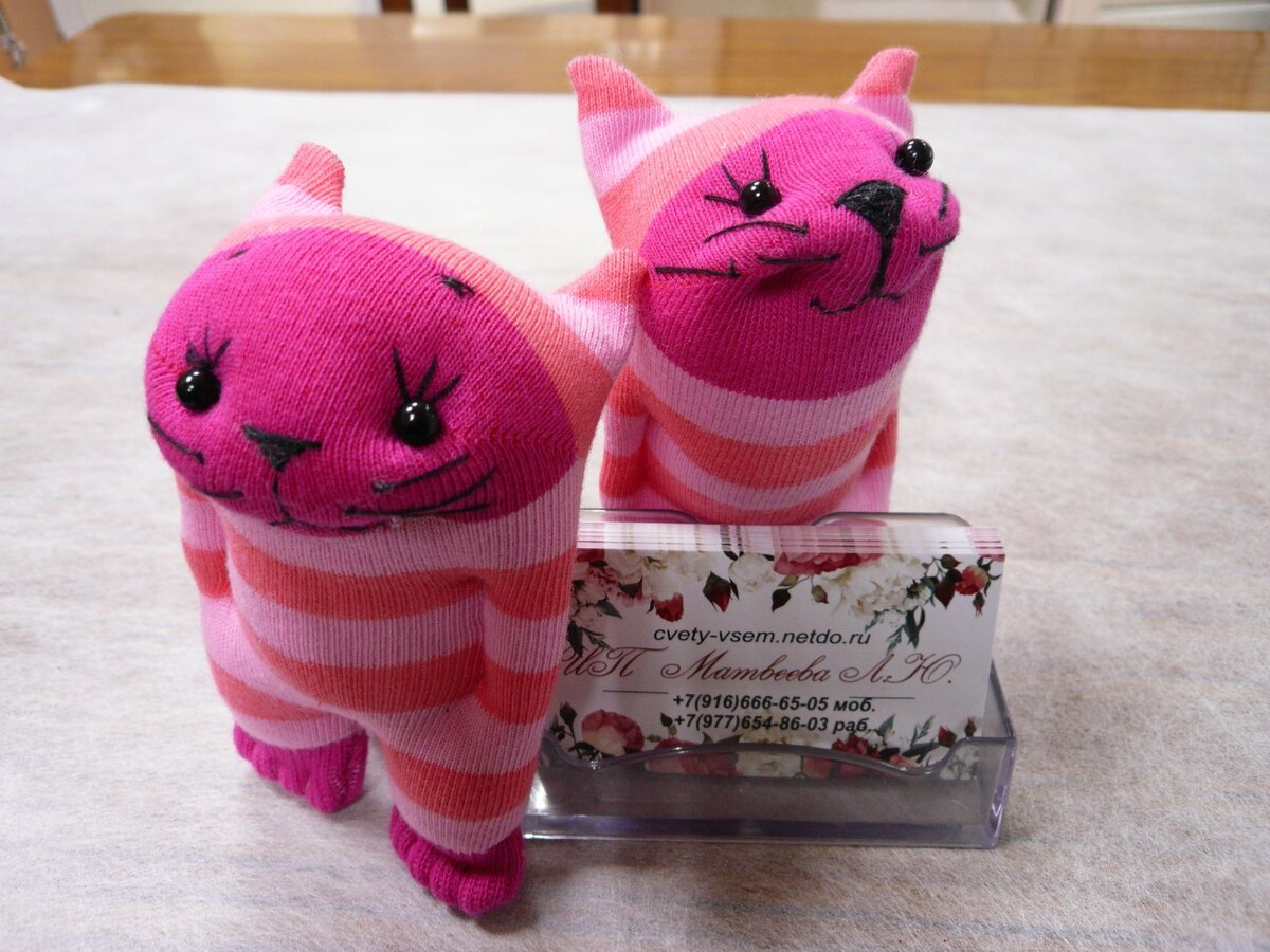 Мои котики из носков.