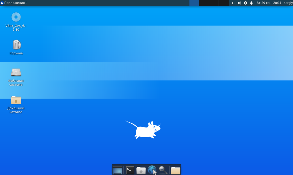 Стандартный вид  Xfce  