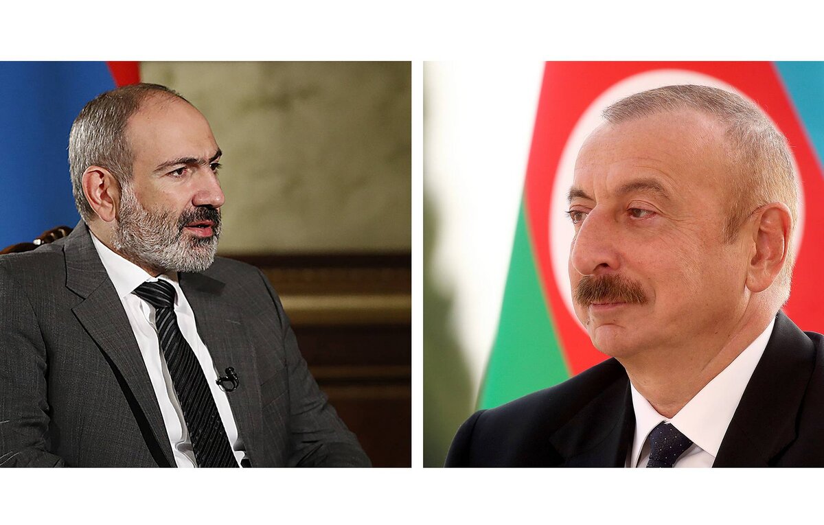 Премьер-министр Армении Никол Пашинян и президент Азербайджана Ильхам Алиев               © ТАСС, Валерий Шарифулин/ТАСС