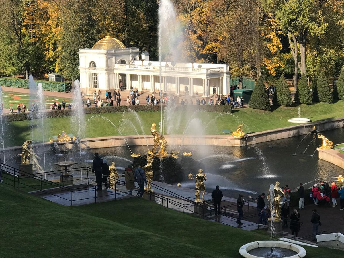 нижний парк и фонтаны петергофа