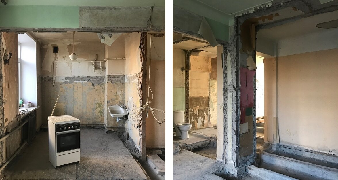 Ремонт сталинских квартир фото до и после