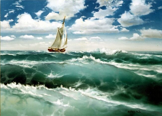 "Свежий ветер"  50х70 х. м. 2001 г.