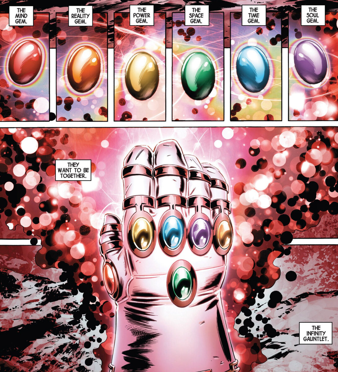 Перчатка бесконечности с камнями. 