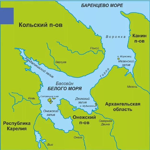 Белое Море на карте