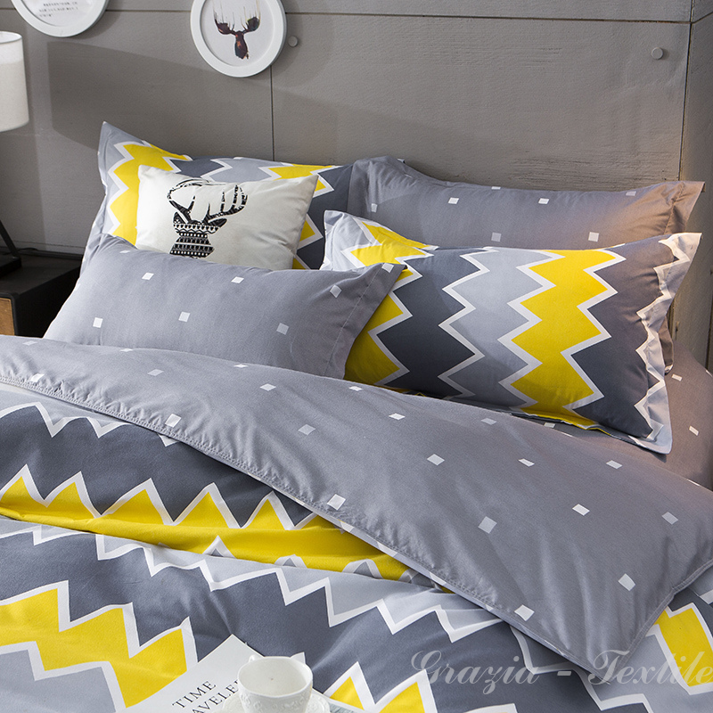 Постельное белье сатин Design Yellow Zigzag