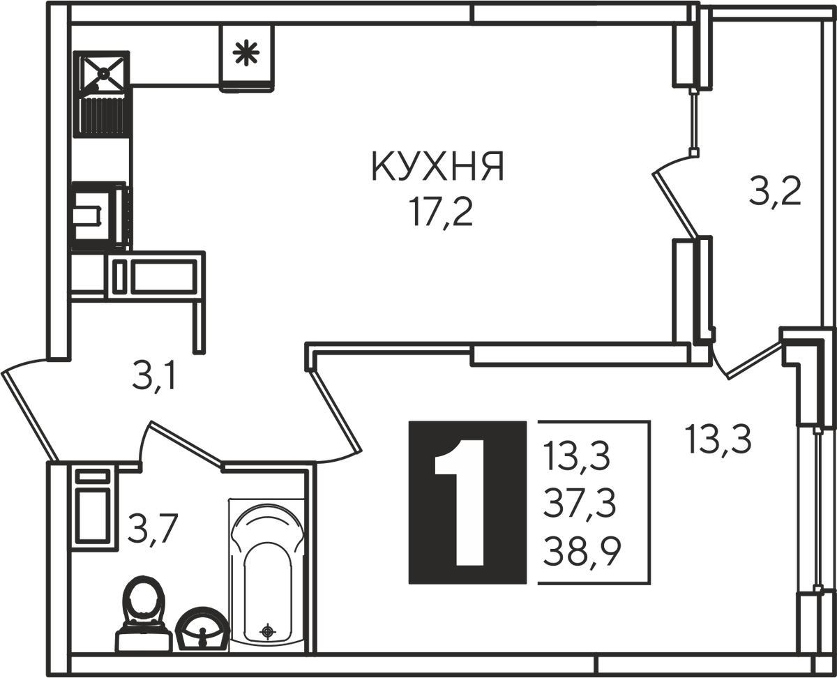 Одна из лучших - ТОРГУЕМЫХ планировок