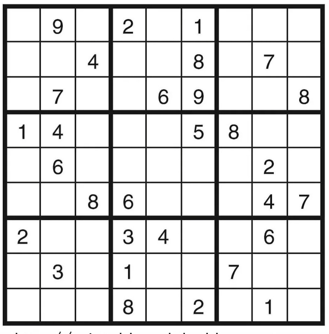  Судо́ку (яп. 数独 су:доку, произношение (инф.)) — головоломка с числами. Иногда судоку называют магическим квадратом, что в общем-то неверно, так как судоку является латинским квадратом 9-го порядка.