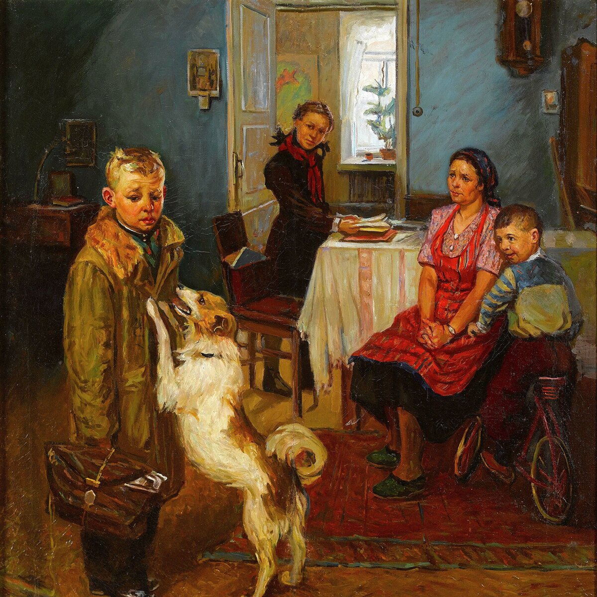 «Опять двойка» — картина художника Фёдора Решетникова
