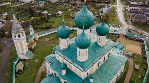 Воскресенский собор Романов Борисоглебск с квадрокоптера