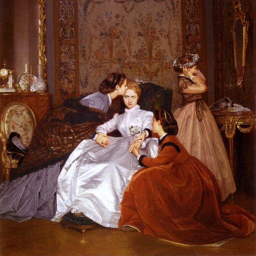 Огюст Тульмуш «Сомневающаяся невеста»,1866 год