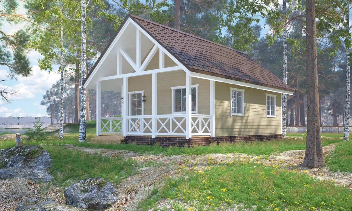 Дом с лофтом 6x9 (ДЛ-03)