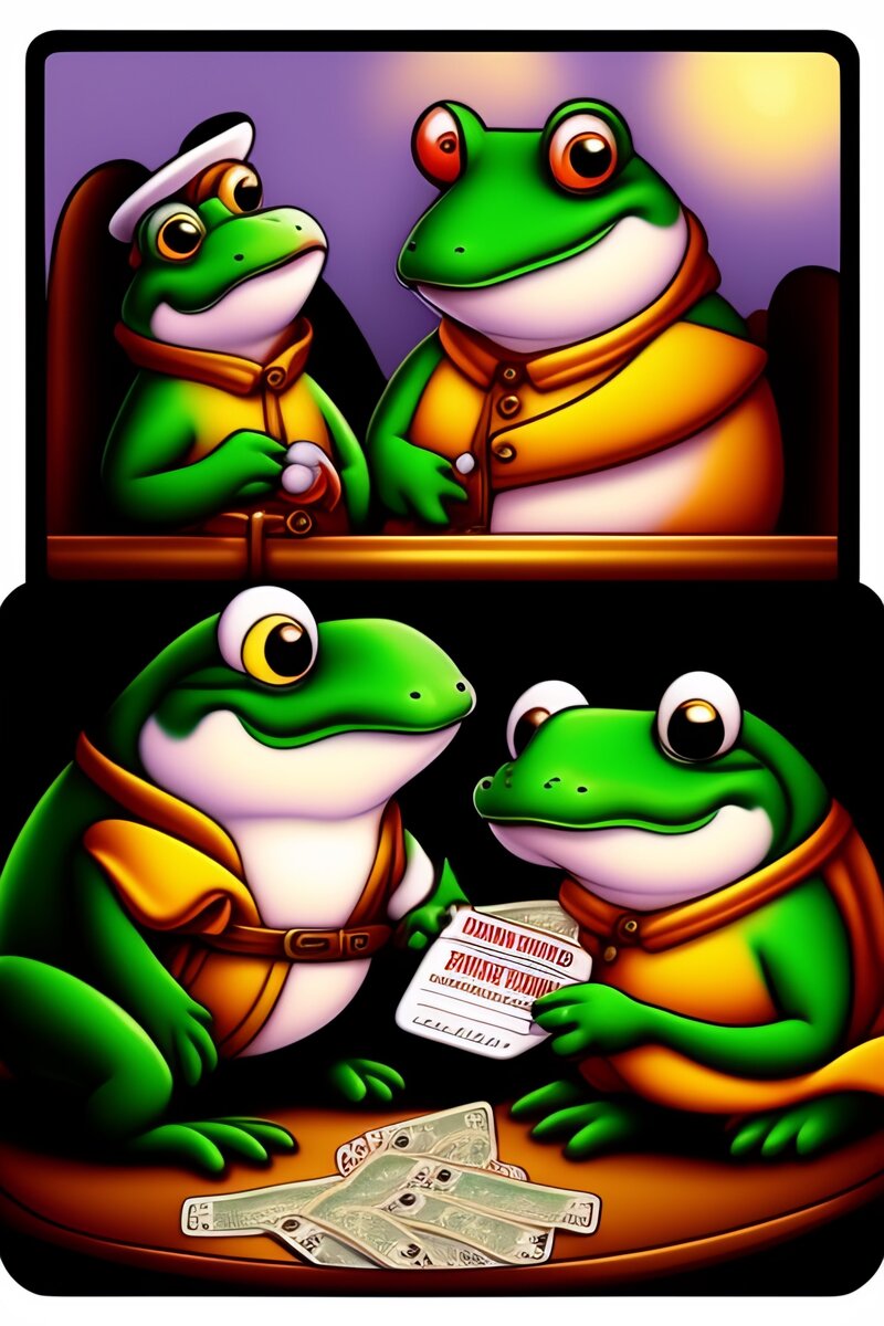 как веселые лягушки собирали деньги, чтобы купить билет в кино